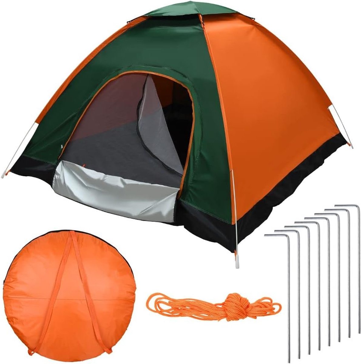 Campingtent Automatische koepeltent 3-4 persoons pop-up tent Instant tent Pop-up strandtent, waterdicht, winddicht en UV-bescherming voor trekking, wandelen, familiereünies, backpacken, festival, buiten