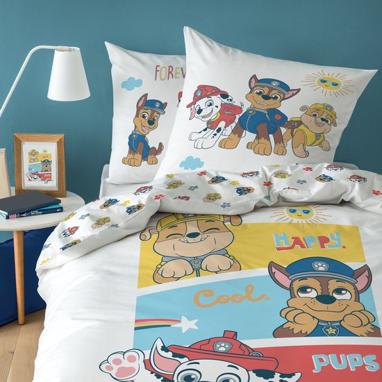 PAW Patrol Dekbedovertrek Help - Eenpersoons - 140 x 200 cm - Katoen PAW Patrol Dekbedovertrek Help - Eenpersoons - 140 x 200 cm - Katoen