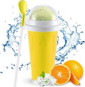 Slushie Cup Slushy Maker Ice Cup Silica Cup Pinch Cup Summer Cooler Smoothies Cup Double Layer Squeeze Cup Slush Maker Cup Smoothie Cup