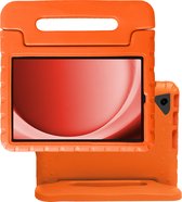 Hoesje Geschikt voor Samsung Galaxy Tab A9 Plus Hoesje Kinderhoes Shockproof Hoes Kids Case - Oranje