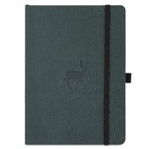 Dingbats* Wildlife A5 Soft Cover Notitieboek - Green Deer Stippen - Bullet Journal met 100 gsm Inktvrij Papier - Schetsboek met Zachte Kaft, Binnenvak, Elastische Sluiting en Bladwijzer
