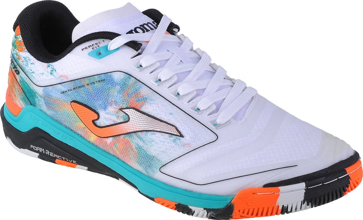 Joma Invicto In indoor voetbalschoenen, kleurrijk ontwerp, EU 45, geschikt voor zowel mannen als vrouwen.