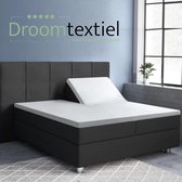 Droomtextiel Luxe Katoen-Satijnen Split-Topper Hoeslaken Wit 160x200 cm - Super Zacht