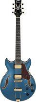 Ibanez Artcore Expressionist AMH90-PBM Prussian Blue Metallic - Semi-akoestische gitaar