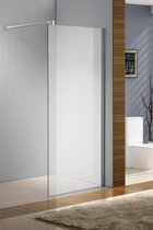 Clp SQUARE - Roestvrijstalen douchewand - NANO-glas - Mat glas 140 x 200 x 150 cm