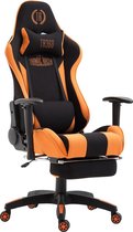 Clp Boavista  - Racing Bureaustoel - Stof - zwart/oranje met voetsteun