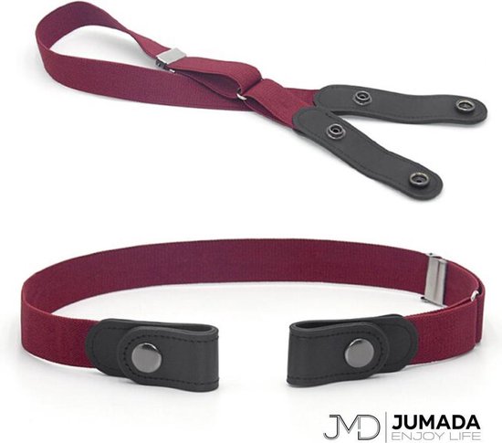 Jumada's - gesploze riem rood - rooie elastische riem