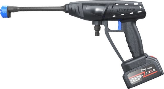 GoodGear Draadloze Hogedrukreiniger - Accu Hogedrukreiniger Met 2 Accuʼs - 2 Nozzles - 300w - 60