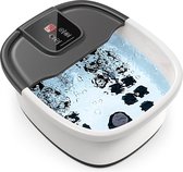 Elektrische Voetenbad met Massage met Verwarmingsfunctie -Met Bubbels -Met Massagerollers -Pedicure -Voetenbaden -Voetbad Tot 48° -Wit met Zwart