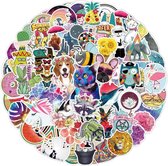 CHPN - Girls stickers - VSCO Girl Stickers - Voor Meiden - Dieren/Planten/Teksten/Instagram - Mix - Hippe stickers - 100stuks - Laptopstickers
