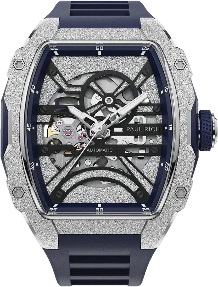 Paul Rich Astro Skeleton Lunar Silver FAS21 automatisch horloge 42.5 mm