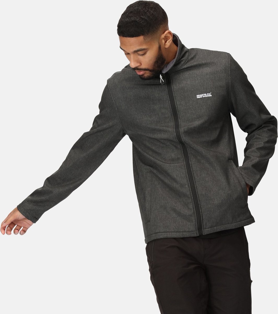 Regatta Heren Cera IV Softshell Marl Zwart