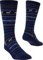 foto van APU KUNTUR - alpaca sokken heren jacquard - marine royal - warme sokken - alpwacawol