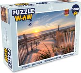 Puzzle Plage - Mer - Dune - Coucher de soleil - Paysage - Puzzle - Puzzle 1000 pièces adultes - Sinterklaas cadeaux - Sinterklaas pour les grands enfants