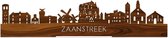 Standing Skyline Zaanstreek Palissander hout - 40 cm - Woon decoratie om neer te zetten en om op te hangen - Meer steden beschikbaar - Cadeau voor hem - Cadeau voor haar - Jubileum - Verjaardag - Housewarming - Aandenken aan stad - WoodWideCities