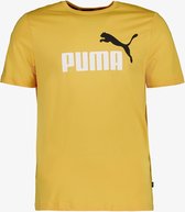 Puma Essentials Big Logo heren sport T-shirt - Geel - Maat S