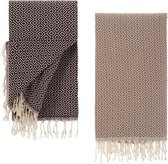 Sauna Towel Beige Brown Pack of 2, Sauna Kilt for Men and Women, Beach Towel, Sauna Towel, Picnic Blanket, Hammam Towel, XXL Beach Towel, Bath Towel 100 x 180 cm