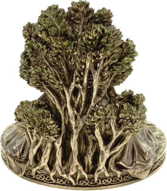 Cernunnos figuur - Keltische god met dieren | Veronese decoratiefiguur handbeschilderd, heidense god, bronskleurig Cernunnos figuur - Keltische god met dieren | Veronese decoratiefiguur handbeschilderd, heidense god, bronskleurig