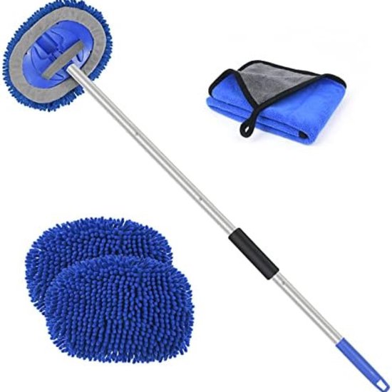 Ventra Telescopische Wasborstel 7,2m Qy-fab-6700 - 4 Wateruitlaten – Raamtrekker & Plumeau – Rvs