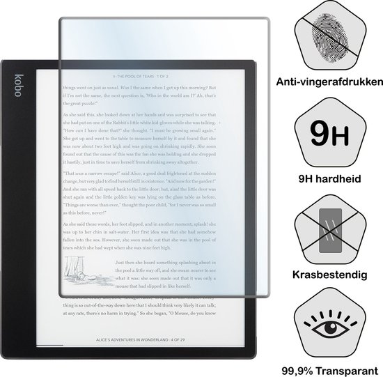 Hoesje Geschikt voor Kobo Elipsa 2E Hoesje Luxe Bescherm Case Trifold Met Screenprotector - Hoes Geschikt voor Kobo Elipsa 2E Hoes Book Cover - Grijs van Hoesje  — afbeelding 4