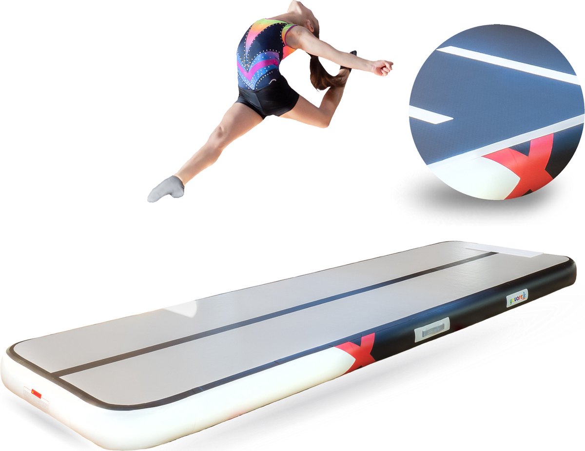 YouAre Turnmat — AirTrack Pro 4.0 | 3 meter — 15cm dik | Gymnastiek | Waterproof | 50% gem. meer volume - 3m mat opblaasbaar met pomp