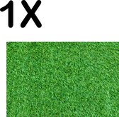 BWK Textiele Placemat - Groen - Gras - Achtergrond - Set van 1 Placemats - 45x30 cm - Polyester Stof - Afneembaar