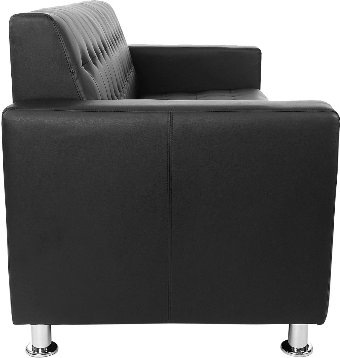 Tweezitsbank 140 cm kunstleer zwart