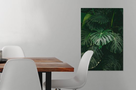 Peintures sur toile Feuilles - Monstera - Motif - 60x90 cm - Décoration murale