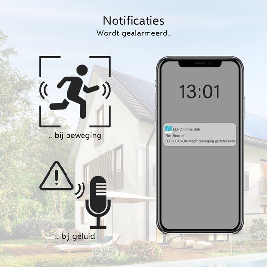 Caméra de sécurité IP Wifi Plein air ELRO CO7000 avec détecteur de mouvement et vision nocturne – Caméra de sécurité Full HD 1080P – Étanchéité IP66