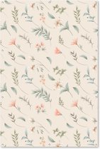 Muurdecoratie Bloemen - Pastel - Planten - 120x180 cm - Tuinposter - Tuindoek - Buitenposter