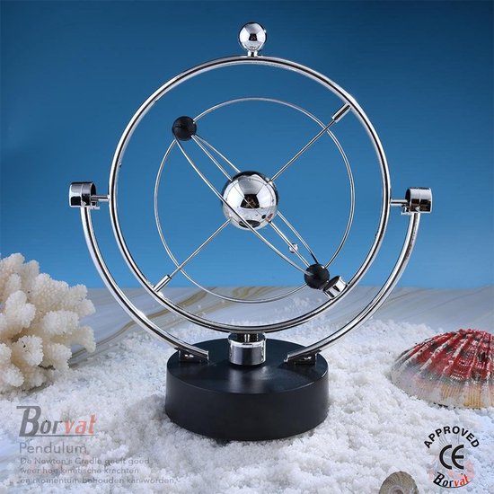 Borvat® - Newton Cradle Balance Ball - Pendulum Solar System - Magneet - Pendulum - Science - Natuurkunde