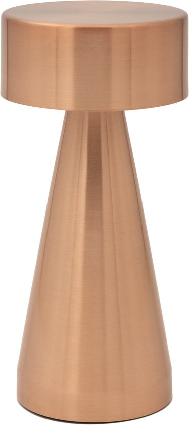 Luxus Tafellamp Touch - Chloé - Rosé - 21cm - Oplaadbaar en Dimbaar - Voor binnen en buiten
