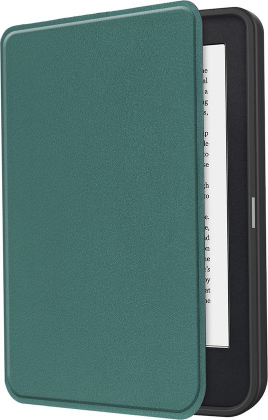 Hoesje Geschikt voor Kobo Clara 2E Hoesje Luxe Bescherm Case Met Screenprotector - Hoes Geschikt voor Kobo Clara 2E Hoes Book Cover - Donkergroen van Hoesje  — afbeelding 4
