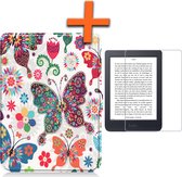 Étui adapté pour Kobo Nia Sleepcover Book Case avec protecteur d'écran - Kobo Nia Cover Book Cover - Papillons