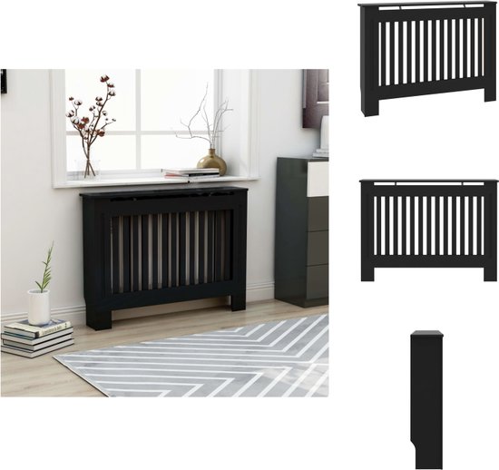 Vida Designs Milton Copertura del radiatore Bianco - Medio - Doghe orizzontali moderne per miglior circolazione del calore - H82xW111xD19cm - MDF verniciato per soggiorno e corridoio