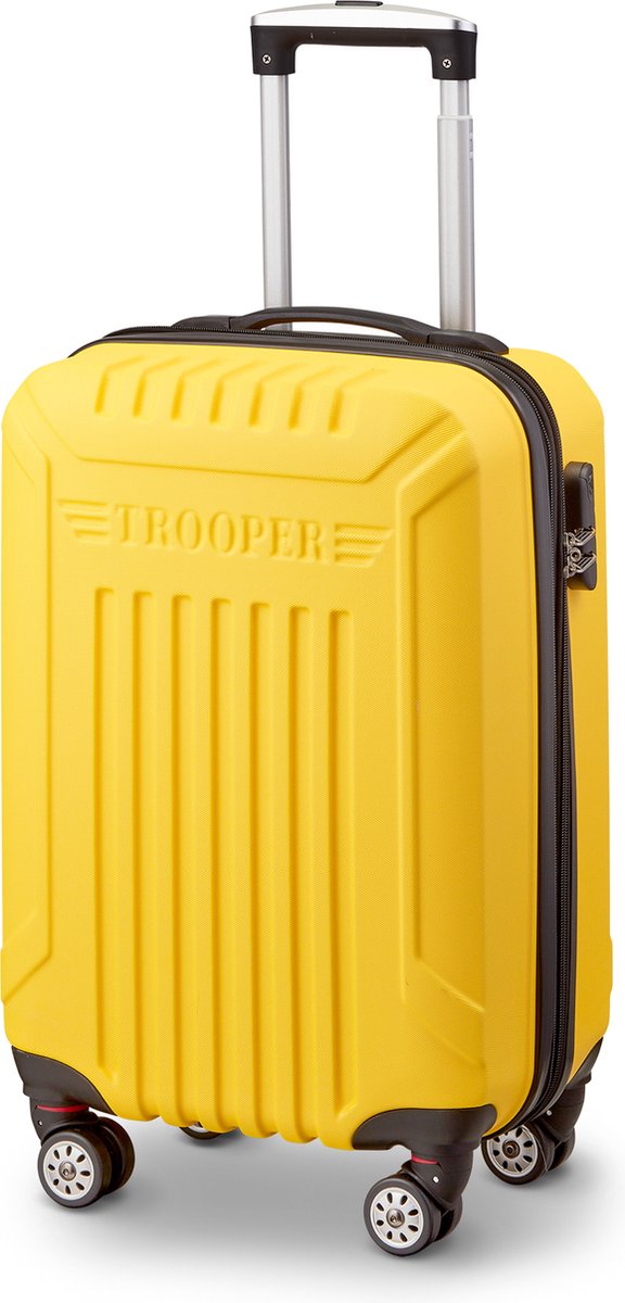 Trooper Missouri - Handbagage koffer - 4 Wielen - Cijferslot - Geel - Expandable
