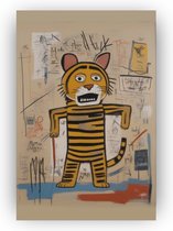 Tijger Basquiat - Schilderij tijger - Decoratie tijger - Basquiat kunst - Kinderkamer schilderijen - Acrylglas schilderij - 100 x 150 cm 5mm