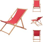 vidaXL Campingstoel - vidaXL - Strandstoelen - 60x98.5/100/106 cm - Inklapbaar en verstelbaar - Tuinstoel