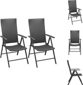 vidaXL Tuinstoelenset - PE rattan - 55 x 64 x 105 cm - 7 ligstanden - 2 stoelen - Tuinstoel