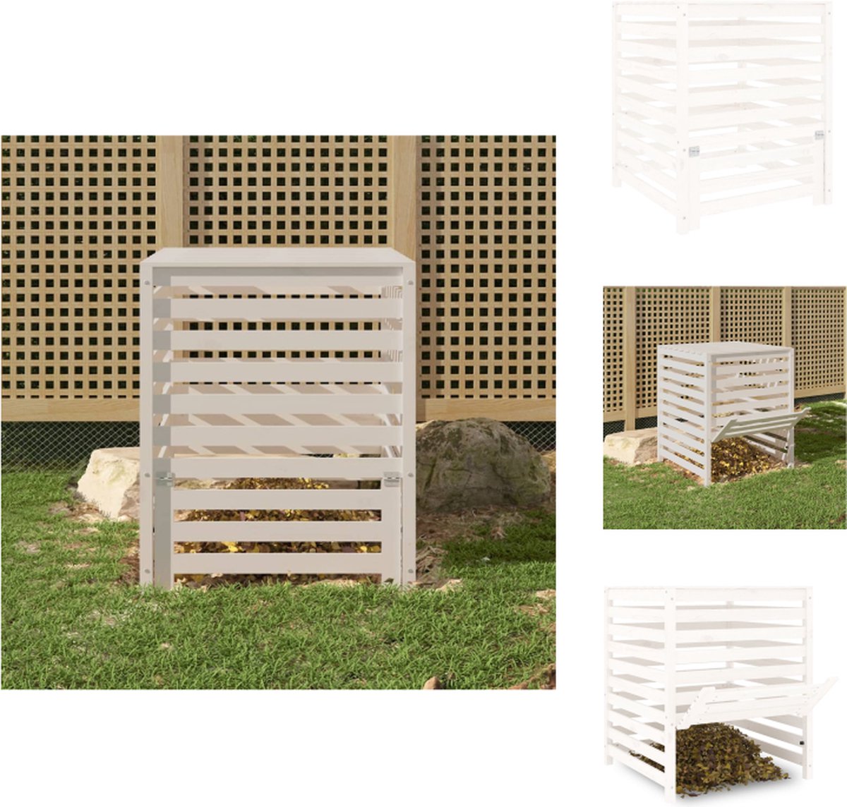 vidaXL Tuincompostbak gelat 120x120x70 cm geïmpregneerd