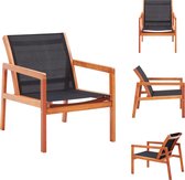 vidaXL Chaise longue de Jardin - 60 x 83,5 x 77,5 cm - Zwart - Chaise de jardin