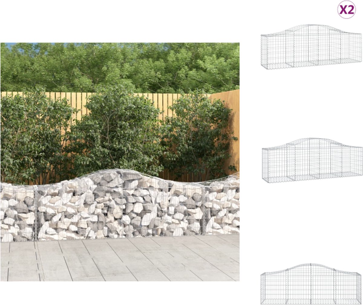 VidaXL Schanskorf 200 x 50 x 60 80 cm Geluidsisolerend Gegalvaniseerd ijzer Bloempot