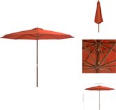 vidaXL Parasol - Luxe - Terracotta - 350 x 256 cm - UV-beschermend - Parasol
