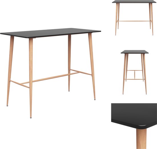 Manhattan Vibe Bartafel - 180x80 cm - Zwart - Zwart