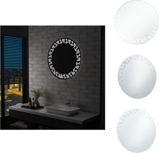 vidaXL LED-spiegel - ronde badkamerspiegel - 80 cm - IP44 - Spiegel