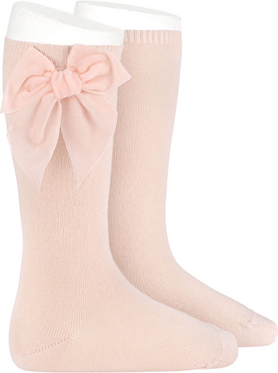 Cóndor Kniekous Velvet Strik | 2489/2 | Nude/Zalm Roze | 6-12 mnd | maat 0
