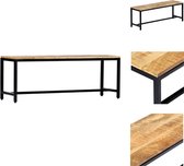 Banc En Bois De Manguier Massif VidaXL 160cm - Style Industriel - Pieds Acier - Pour Intérieur