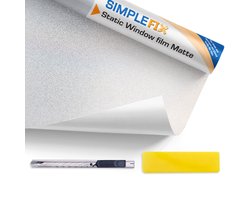 Simple Fix Raamfolie - 90 x 300cm - Anti Inkijk - Statisch - Plakfolie Zelfklevend en Isolerend - HR++ folie - Mat