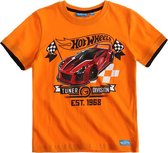 Hot-Wheels-T-shirt-met-korte-mouw-oranje-maat-116