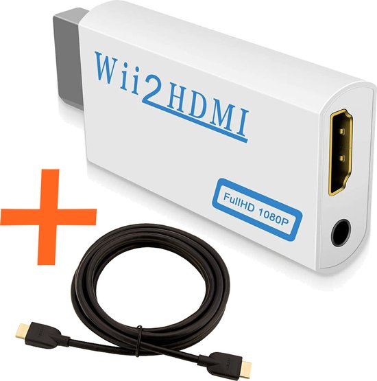 Foto: Wii hdmi converter 1080p wii hdmi adapter met hdmi kabel full hd kwaliteit geschikt voor de nintendo wii